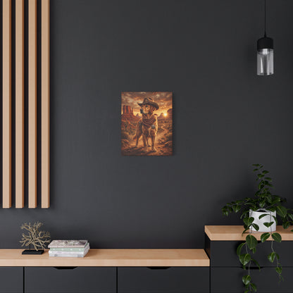 Custom Pet Portrait Canvas — Wild West Style