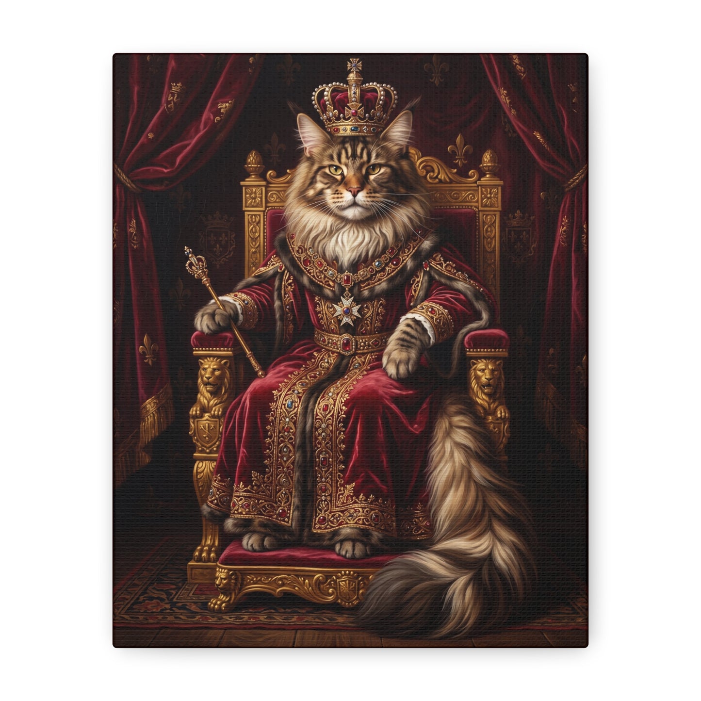 Custom Pet Portrait Canvas — Royal Renaissance Style