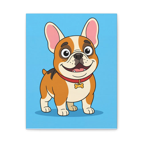 Custom Pet Portrait Canvas — Cartoon Style